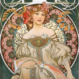 How did art nouveau flourish around the turn of the 20th century?