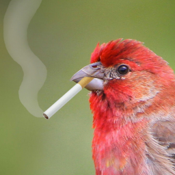 Cet oiseau mexicain s'est mis à la cigarette