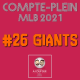 Saison 2022 - San Francisco Giants - Compte Plein #26