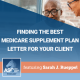 Finding the Best Medicare Supplement Plan Letter for Your Client